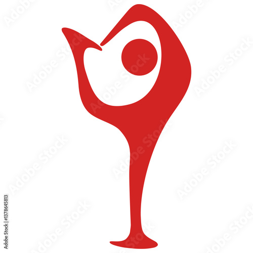 Woman figure skater performing Biellmann spin. Winter sport. Vector illustration.