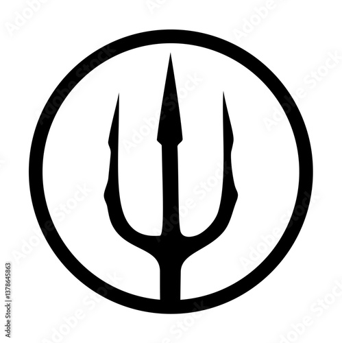 Trident logo icon. Vector image