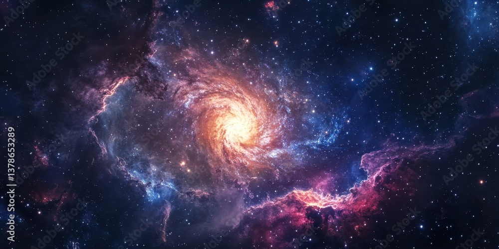 Galaxy background illustration with stars, space galaxy background Galaxy background illustration with stars, space galaxy background