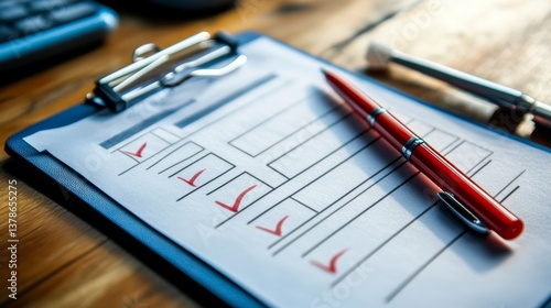 Wallpaper Mural Professional organized medical checklist on doctors desk in bright office Torontodigital.ca