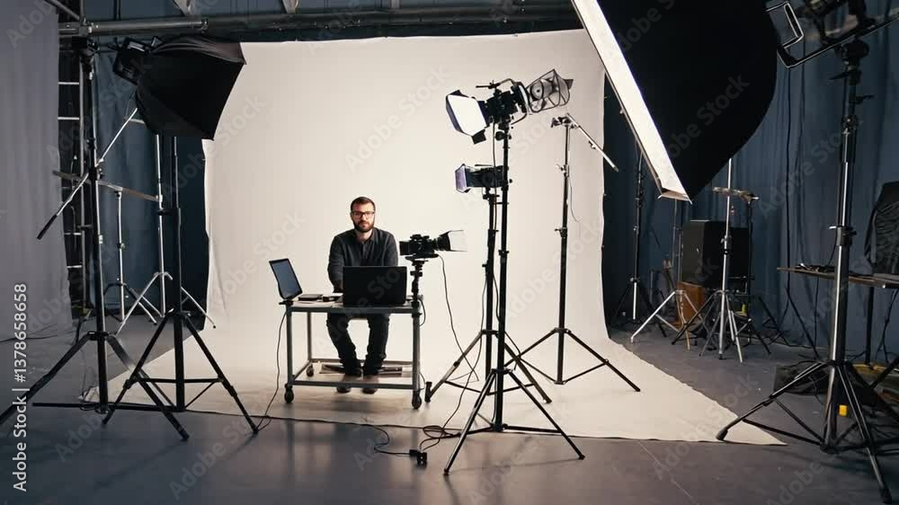 Photographic material in a photo studio.
