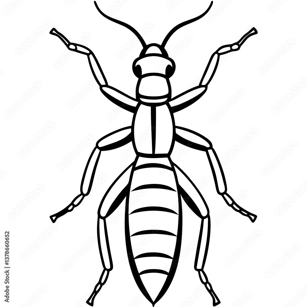 Termite Silhouette Line Art Vector Termite Silhouette Line Art Vector