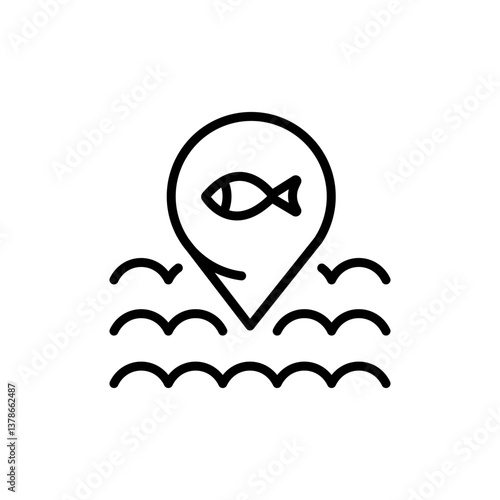 Fish farm icons set. Outline set of fish farm icons. Simple vector illustration for mobile concept and web design.