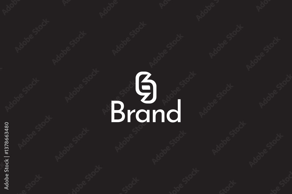 Number 69 or 96 or BG logo design with black background. Letters BG monogram. Number 69 or 96 or BG logo design with black background. Letters BG monogram.
