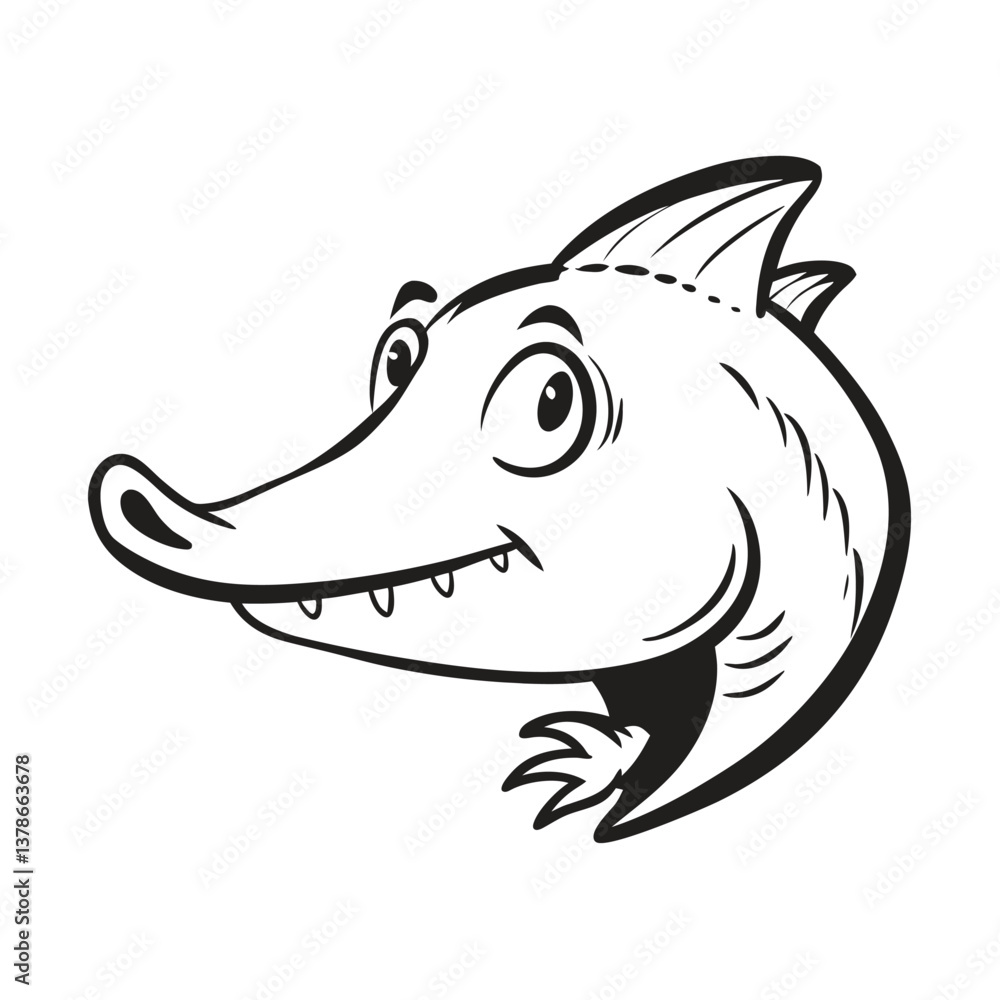 vector illustration of cartoon fish vector illustration of cartoon fish