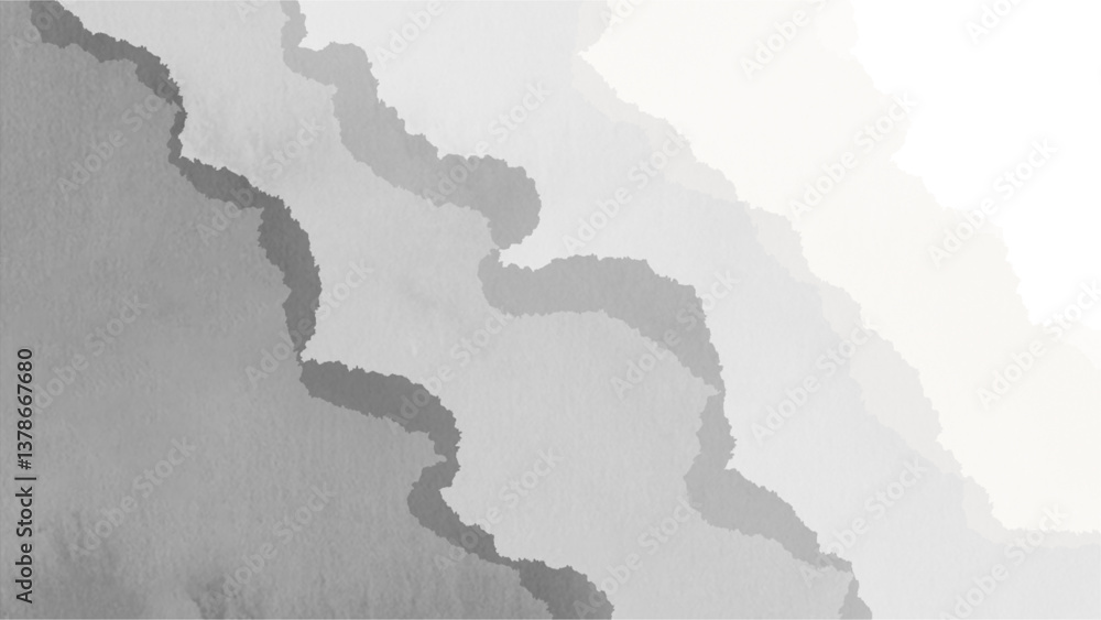Fototapeta premium Abstract Grey Gradation in Watercolor Hand Drawing Design. High Resolution