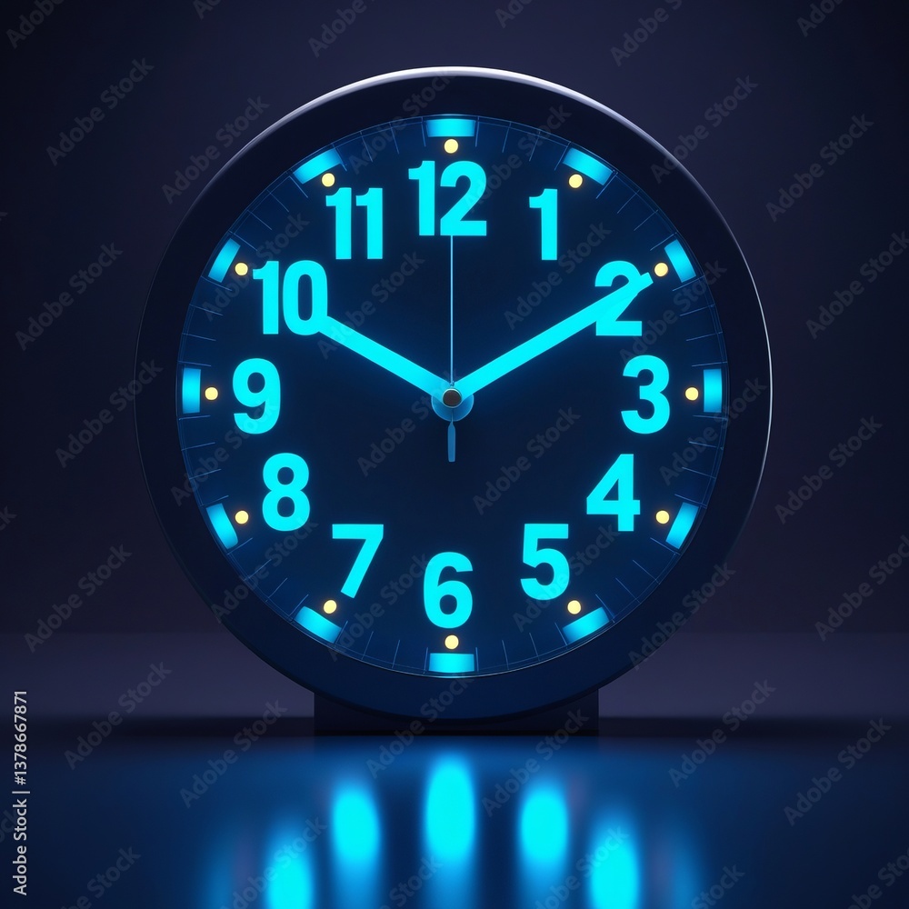 Blue Glow of Time: How light reflections transform a dark background in a dynamic design.
Blue Glow of Time: How light reflections transform a dark background in a dynamic design.
