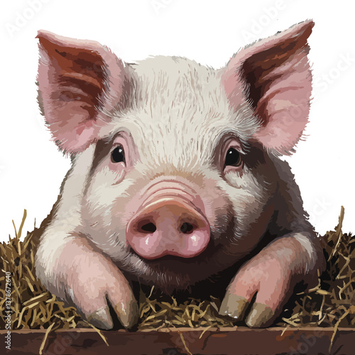 pig, animal, vector, transparent background