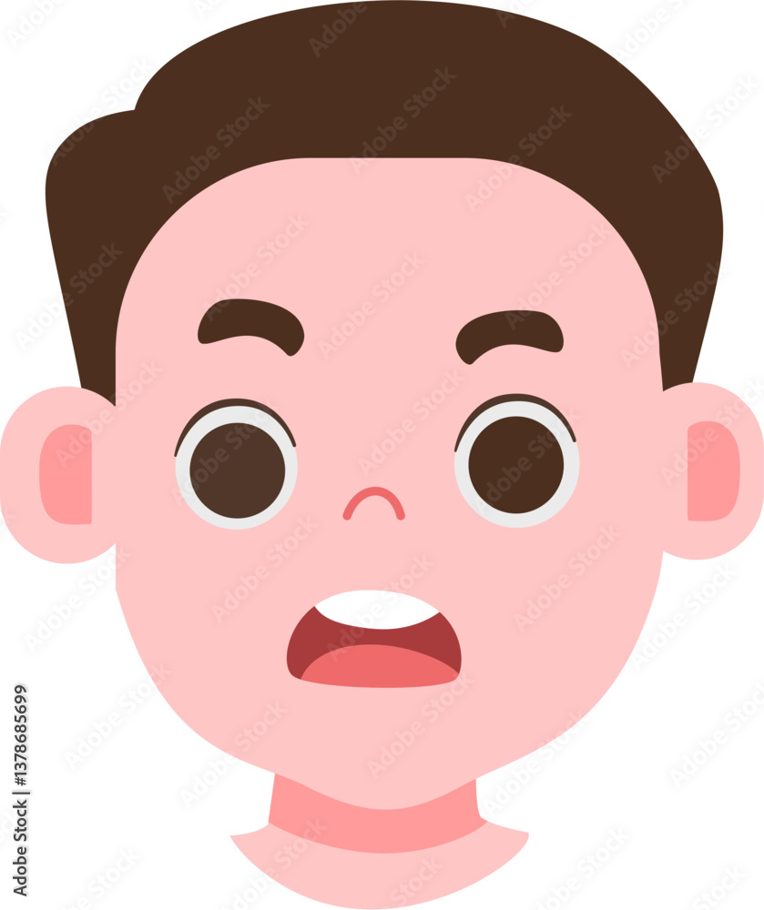 Expression face cute kids avatar Expression face cute kids avatar