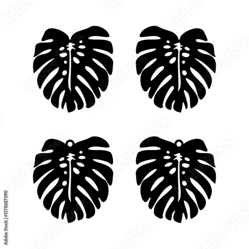 Leaf Earring Cut Files With and Without Hole SVG Template