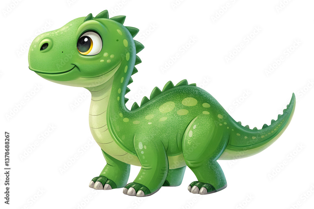 Fototapeta premium green dinosaur toy isolated on transparent background