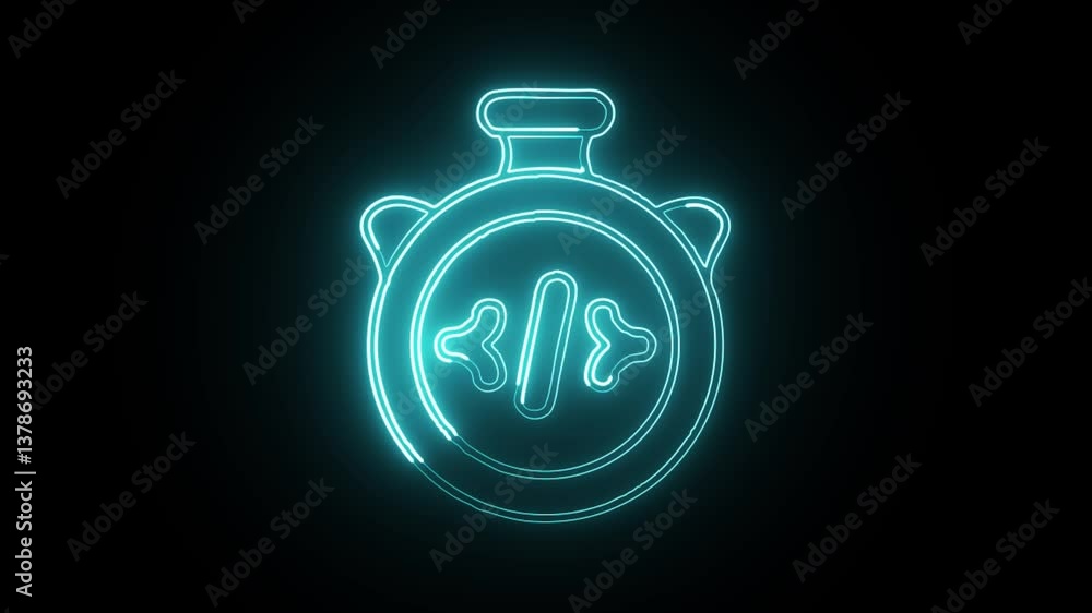 coding free icon isolated on black background HD video motion graphic animation coding free icon isolated on black background HD video motion graphic animation