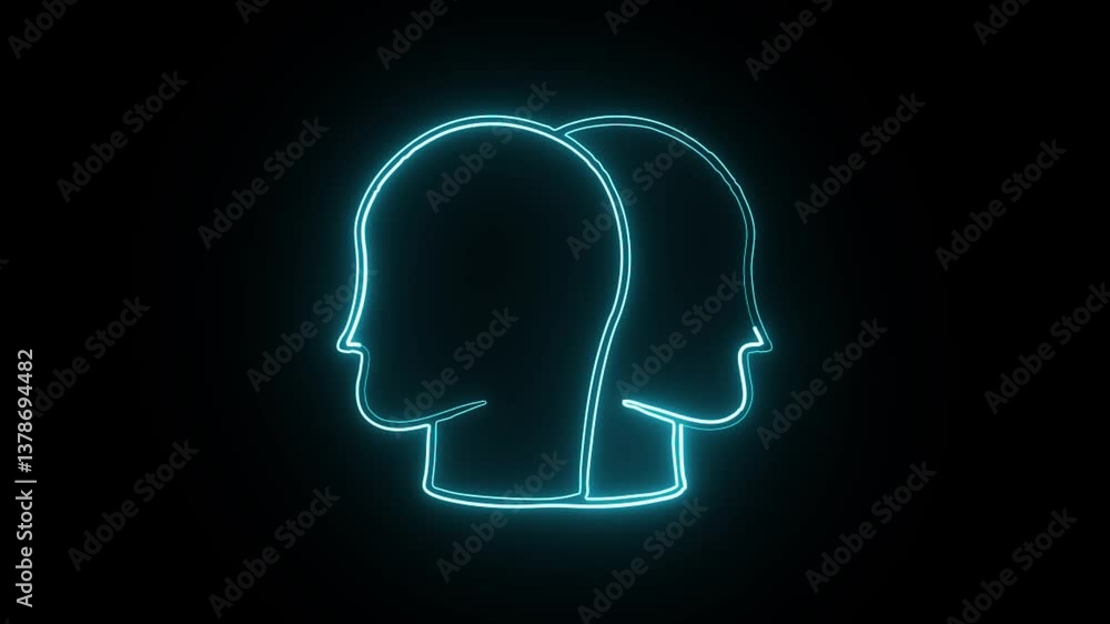 group free icon isolated on black background HD video motion graphic animation group free icon isolated on black background HD video motion graphic animation