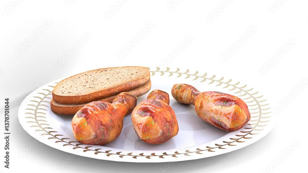 delicate chicken meat with bread delicate chicken meat with bread