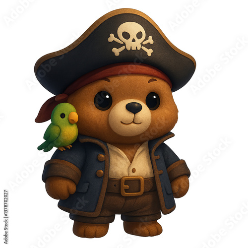 Cute 3D Bear Pirate