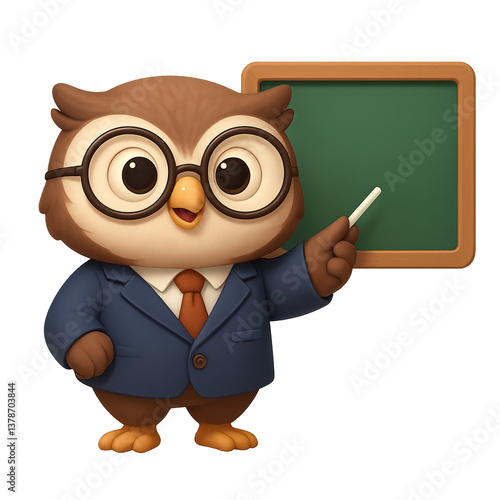 Cute 3D Owl Teacher
