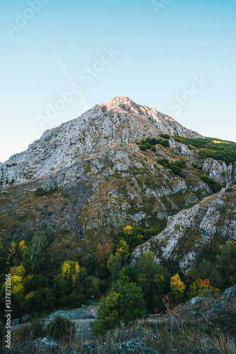 Magnificent mountain scenery at dawn