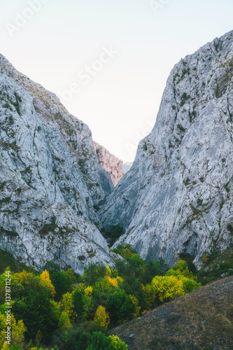 Magnificent mountain scenery at dawn
