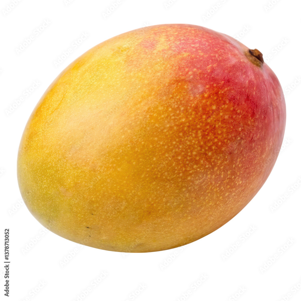 A vibrant mango with a smooth skin, showcasing a blend of yellow and red hues, emphasizing its ripe and juicy appearance. A vibrant mango with a smooth skin, showcasing a blend of yellow and red hues, emphasizing its ripe and juicy appearance.