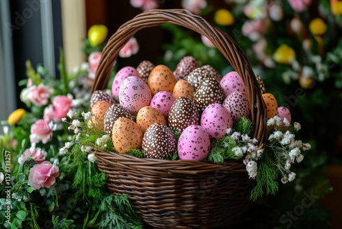 A basket filled with Easter...