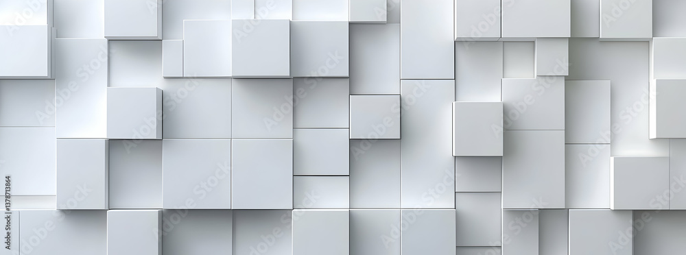 Abstract white background with a geometric square pattern Abstract white background with a geometric square pattern
