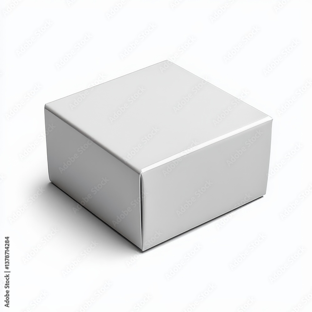 Minimalistic White Box on White Background Minimalistic White Box on White Background