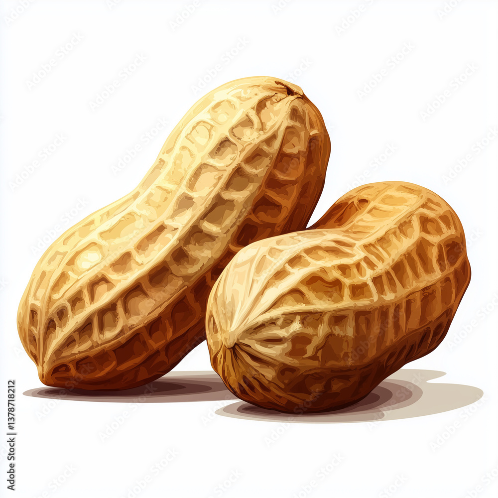 Obraz premium Peanut on white background