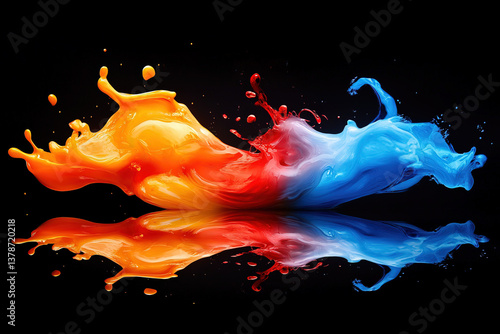 An artistic splash effect r...