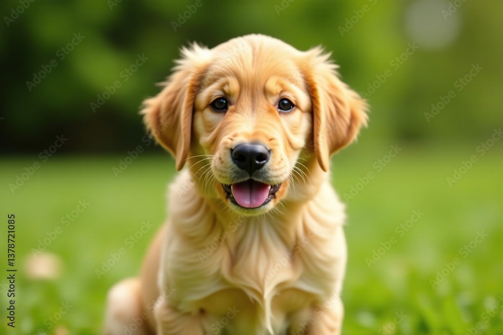 Golden Retriever puppy, ears down, playful expression , golden puppy, puppy dog, white background dog Golden Retriever puppy, ears down, playful expression , golden puppy, puppy dog, white background dog
