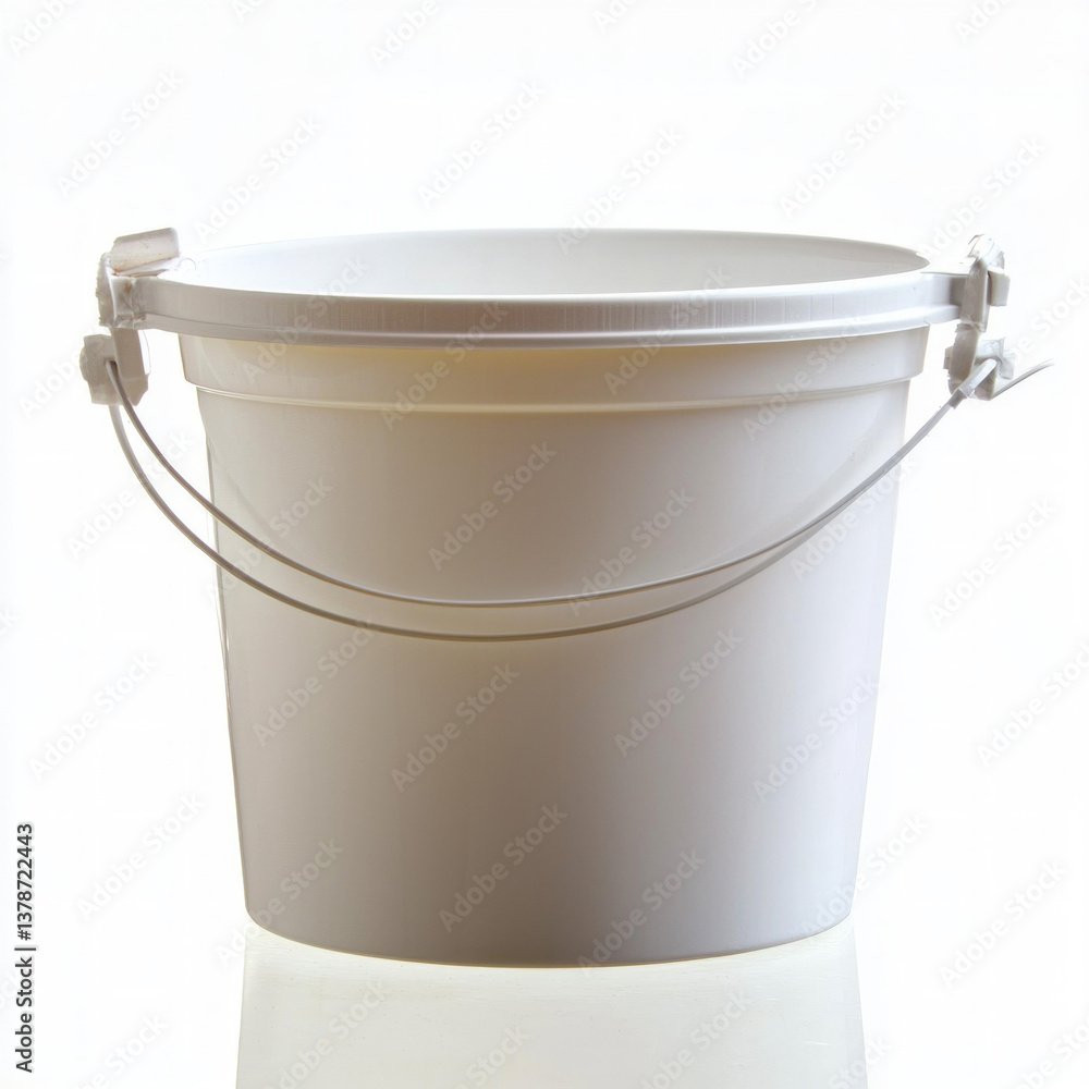 isolated white bucket isolated white bucket