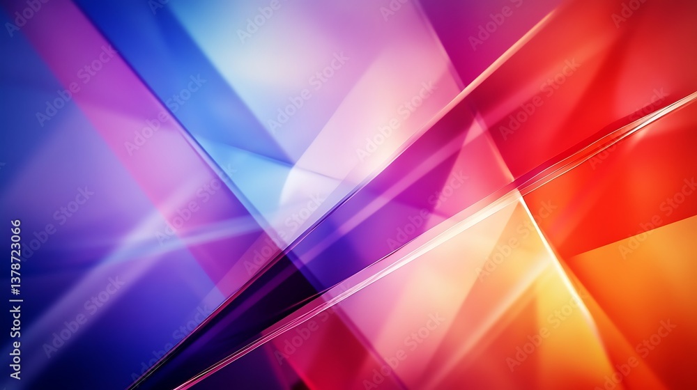 Colorful translucent geometric shapes intersecting and creating an abstract pattern Colorful translucent geometric shapes intersecting and creating an abstract pattern