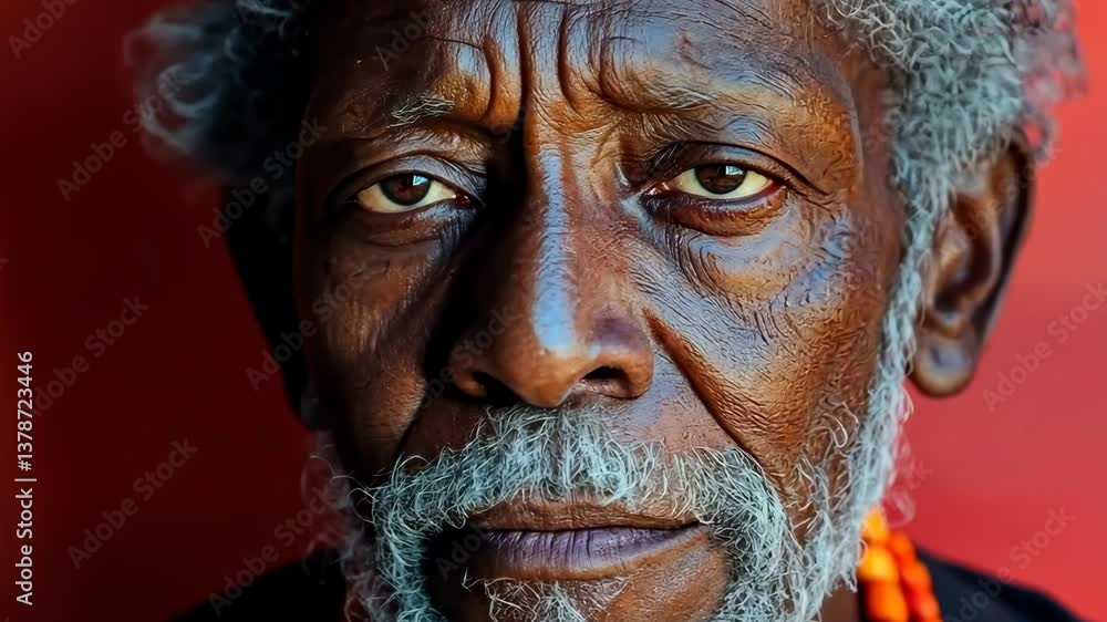 Portrait of a Wise Elder: A Close-Up Study of Strength and Resilience Portrait of a Wise Elder: A Close-Up Study of Strength and Resilience