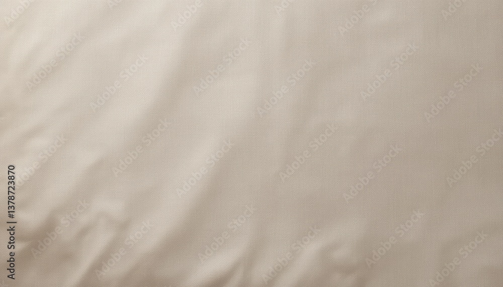 Obraz premium Subtle Beige Fabric Texture Wrinkled, Smooth, and Soft Background
