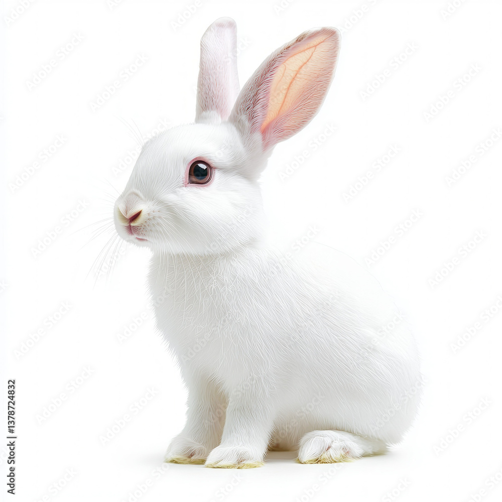 Obraz premium white bunny isolated