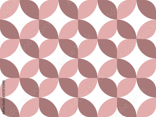 Obraz na płótnie Abstract Geometric Pattern in Soft Pink and Brown Circles Design. ideal for modern design inspirations, artistic projects, and decorative backgrounds in various creative uses. w salonie
