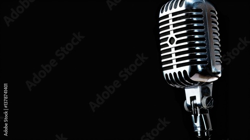 High-quality image of a microphone isolated.