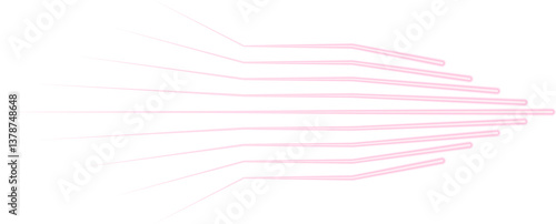 A single line that starts wide and narrows as it converges, creating depth and perspective.