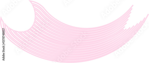 Parallel curved lines arranged in a circular structure, emphasizing radial symmetry.