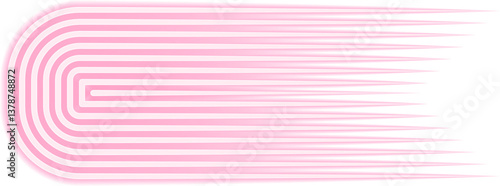 Curved parallel lines that taper into a V shape at the ends, with varying thickness along their path.