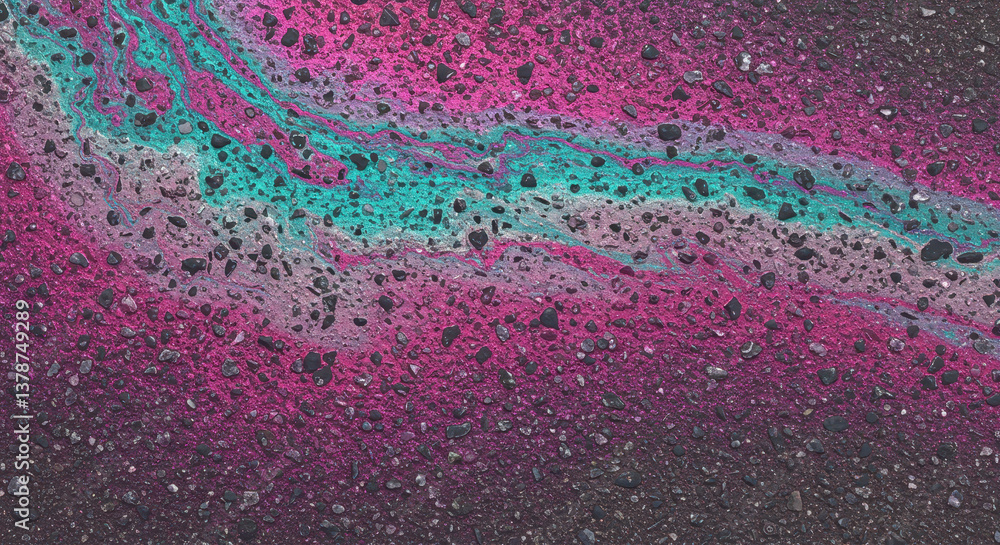 Fototapeta premium Vibrant 3d abstract texture design in pink and teal for digital art and graphic projects