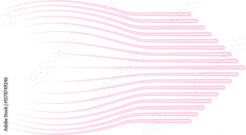 A single inflated neon contour line with an arrowhead at the end indicates direction and movement.