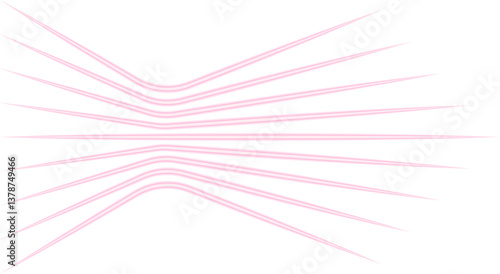 Curved neon contour lines with an irradiated glow form a continuous flowing pattern.