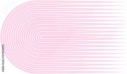 Parallel neon contour lines form a curved structure with a distinct flow.