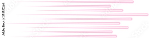 Parallel neon-effect lines follow an irregular path, creating a varied and unpredictable contour.