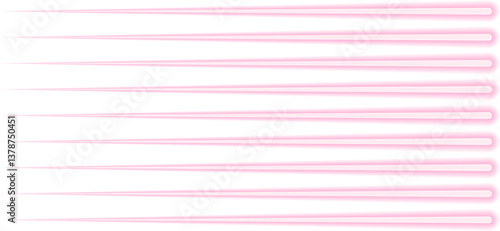 Parallel neon-effect lines gradually reduce in thickness, giving a sense of fading motion.