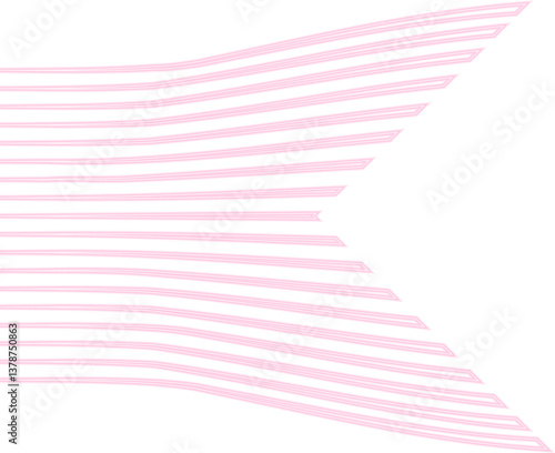 Parallel contour lines that thicken gradually and form a distinct V shape at one end.