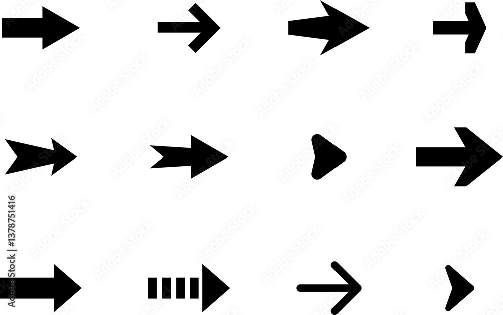 Arrow icon. Set of arrows Arrow icon. Set of arrows