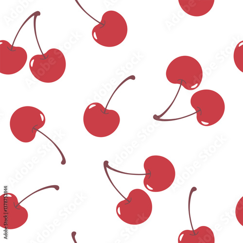 さくらんぼのシームレスパターン