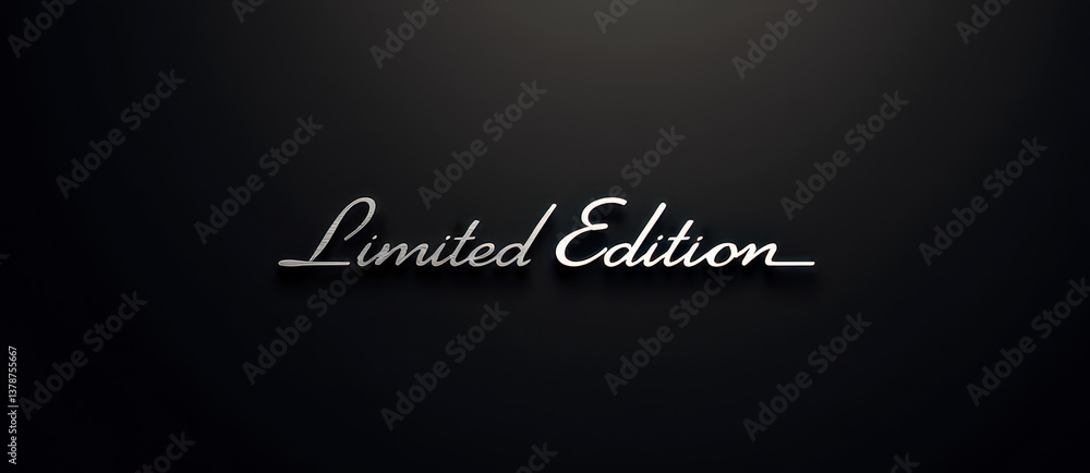 Limited edition text on dark minimalistic background design for posters or branding Limited edition text on dark minimalistic background design for posters or branding