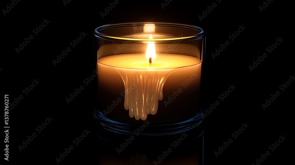 A warm, glowing candle illuminates a dark space, creating a soothing and tranquil atmosphere for relaxation and reflection. A warm, glowing candle illuminates a dark space, creating a soothing and tranquil atmosphere for relaxation and reflection.